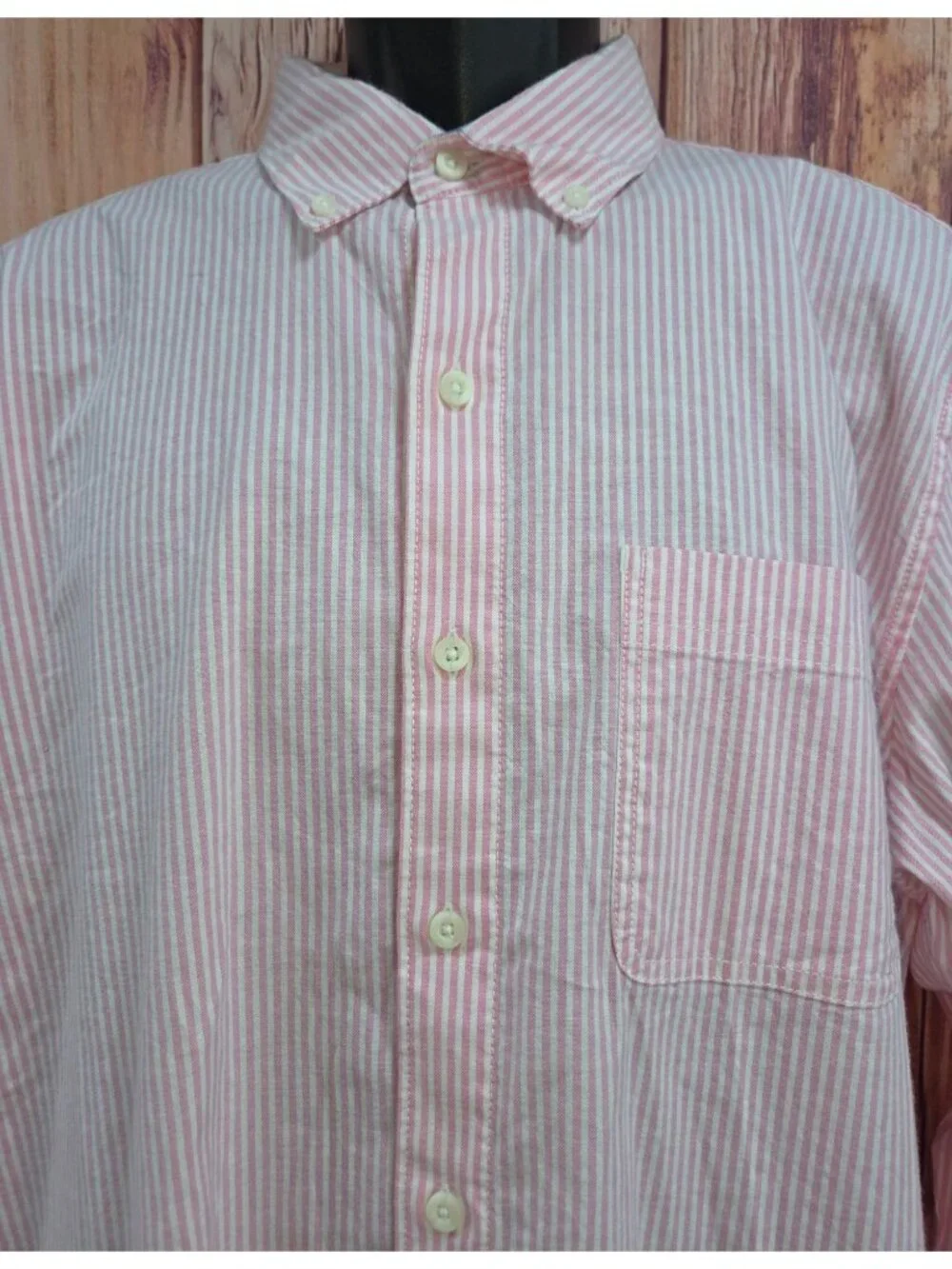 Tommy Bahama Pink Striped Long Sleeve Button-Down Shirt Medium - Picture 3 of 8